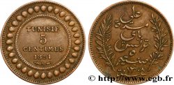 TUNISIA - FRENCH PROTECTORATE 5 Centimes AH 1309 1891 Paris