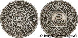 MOROCCO - FRENCH PROTECTORATE 5 Francs AH1352 1933 Paris