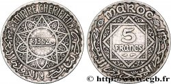 MAROKKO - FRANZÖZISISCH PROTEKTORAT 5 Francs AH1352 1933 Paris