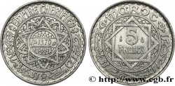 MARUECOS - PROTECTORADO FRANCÉS 5 Francs AH 1370 1951 