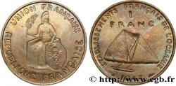 FRANZÖSISCHE POLYNESIA - Franzözische Ozeanien 1 Essai de 1 Franc type au listel en relief 1948 Paris