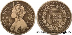 ÎLE DE LA MARTINIQUE 1 Franc 1897 sans atelier