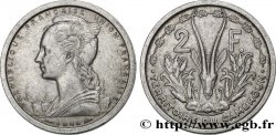 KAMERUN - FRANZÖSISCHE UNION 2 Francs Marianne / antilope 1948 Paris