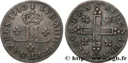 LOUIS XIV &nbsp;THE SUN KING&nbsp; XXX deniers aux 2 L couronnées 1710 Metz SS 