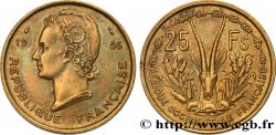 AFRICA OCCIDENTALE FRANCESA  25 Francs 1956 Paris 