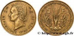 FRENCH WEST AFRICA 5 Francs 1956 Paris