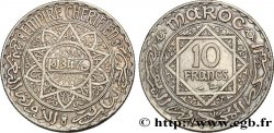 MOROCCO - FRENCH PROTECTORATE 10 Francs an 1347 1928 Paris