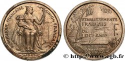 POLINESIA FRANCESE - Oceania Francese Essai de 2 Francs Établissements français de l’Océanie 1949 Paris 