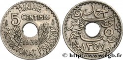 TUNESIEN - Französische Protektorate  5 Centimes AH 1357 1938 Paris