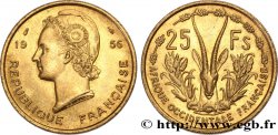 FRANZÖSISCHE WESTAFRIKA 25 Francs 1956 Paris