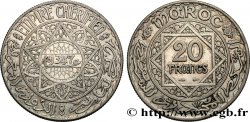 MARUECOS - PROTECTORADO FRANCÉS 20 Francs AH 1347 1928 Paris