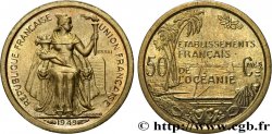 FRANZÖSISCHE POLYNESIA - Franzözische Ozeanien Essai de 50 Centimes établissements français de l’Océanie 1949 Paris
