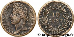 COLONIE FRANCESI - Carlo X, per Guyana 10 Centimes Charles X 1829 Paris - A 