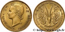 AFRICA OCCIDENTALE FRANCESA  5 Francs 1956 Paris 