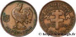 MADAGASKAR - Freie Französische Streitkräfte 50 Centimes 1943 Prétoria