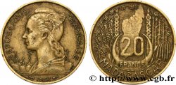 MADAGASCAR French Union 20 Francs 1953 Paris
