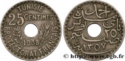 TUNEZ - Protectorado Frances 25 Centimes 1938 Paris