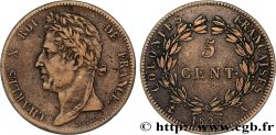 COLONIE FRANCESI - Carlo X, per Guyana e Senegal 5 Centimes Charles X 1825 Paris - A 