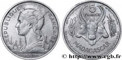 MADAGASCAR French Union 5 Francs 1953 Paris