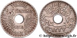 TUNISIA - Protettorato Francese 25 Centimes AH1337 1919 Paris 