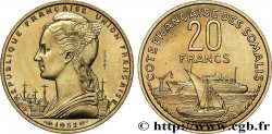 FRANZÖSISCHE SOMALILAND Essai de 20 Francs Marianne / port 1952 Paris