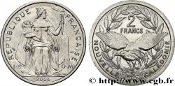 NOUVELLE CALÉDONIE 2 Francs I.E.O.M. représentation allégorique de Minerve / Kagu, oiseau de Nouvelle-Calédonie 2004 Paris