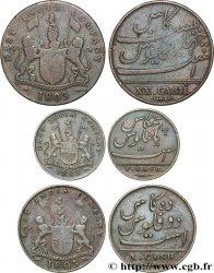 ÎLE DE FRANCE (ÎLE MAURICE) Lot V, X et XX Cash East India Company 1803 Madras