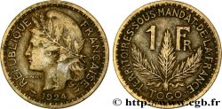 TOGO - MANDATO FRANCESE 1 Franc 1924 Paris 