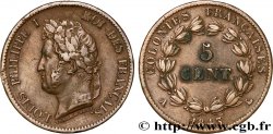 COLONIE FRANCESI - Luigi Filippo, per Isole Marchesi 5 Centimes Louis Philippe Ier 1843 Paris - A 