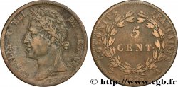 COLONIES FRANÇAISES - Charles X, pour la Guyane et le Sénégal 5 Centimes Charles X 1825 Paris - A