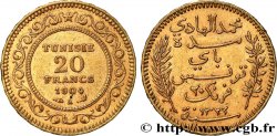 INVESTMENT GOLD 20 Francs or Bey Mohamed El Hadi AH 1321 1904 Paris