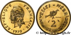 NOUVELLES HÉBRIDES (VANUATU depuis 1980) Essai de 2 Francs 1970 Paris