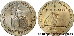 FRENCH POLYNESIA - French Oceania 1 Franc ESSAI type sans listel 1948 Paris
