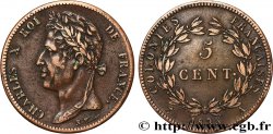 COLONIES FRANÇAISES - Charles X, pour la Guyane et le Sénégal 5 Centimes Charles X 1825 Paris - A