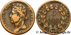 COLONIES FRANÇAISES - Charles X, pour la Guyane 5 Centimes Charles X 1830 Paris - A