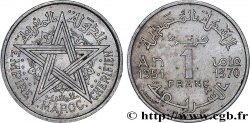MARUECOS - PROTECTORADO FRANCÉS 1 Franc AH 1370 1951 