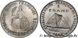 POLYNÉSIE FRANÇAISE - Océanie française Essai de 1 Franc avec listel en relief 1948 Paris