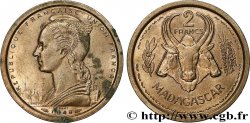 MADAGASCAR - UNION FRANCESE 2 Francs ESSAI 1948 Paris 