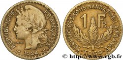 TOGO - Territorios sobre mandato frances 1 Franc 1924 Paris