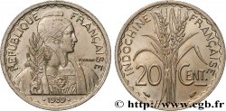 INDOCHINE FRANÇAISE 20 Centièmes 1939 Paris