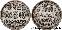 TUNISIE - PROTECTORAT FRANÇAIS 5 Francs AH 1355 1936 Paris