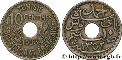 TUNISIE - PROTECTORAT FRANÇAIS 10 Centimes AH 1352 1933 Paris