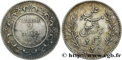 TUNISIA - French protectorate 2 Francs AH1309 1892 Paris - A
