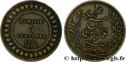 TUNISIA - French protectorate 5 Centimes AH 1309 1891 Paris