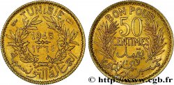 TUNISIA - French protectorate 50 Centimes AH 1364 1945 Paris