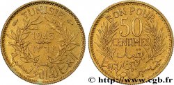 TUNESIEN - Französische Protektorate  50 Centimes AH 1364 1945 Paris