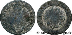 GUYANA FRANCESE 10 Cen. (times) de ‘Guyanne’ Louis XVIII 1818 Paris 