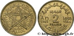MOROCCO - FRENCH PROTECTORATE 2 Francs AH 1364 1945 Paris