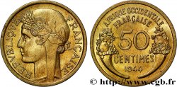 FRANZÖSISCHE WESTAFRIKA 50 Centimes Morlon 1944 Londres