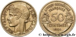 AFRICA FRANCESA DEL OESTE 50 Centimes Morlon 1944 Londres